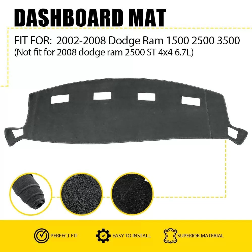 Dash Cover Mat Dashboard Pad Gray For 2002 03 04-2008 Dodge Ram 1500 2500 3500 A 6B93BC-57 [1]