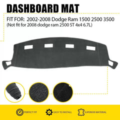 Dash Cover Mat Dashboard Pad Gray For 2002 03 04-2008 Dodge Ram 1500 2500 3500 A 6B93BC-57 [1]