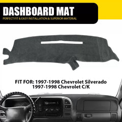 Dash Cover Mat Gray For 1997-1998 Chevrolet Silverado / C/K Cars Dashboard Pad A 6B93BC-57 [1]