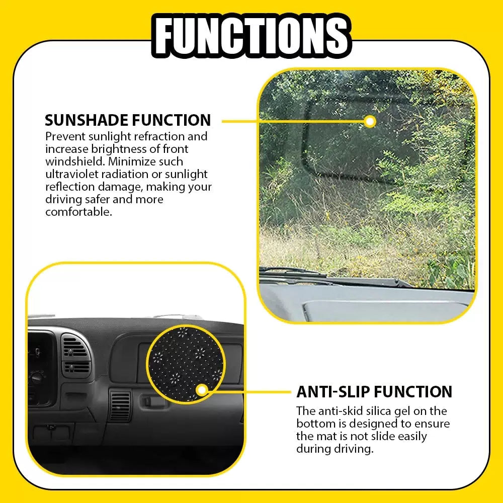 Dash Cover Mat Gray For 1997-1998 Chevrolet Silverado / C/K Cars Dashboard Pad A 6B93BC-57 [4]