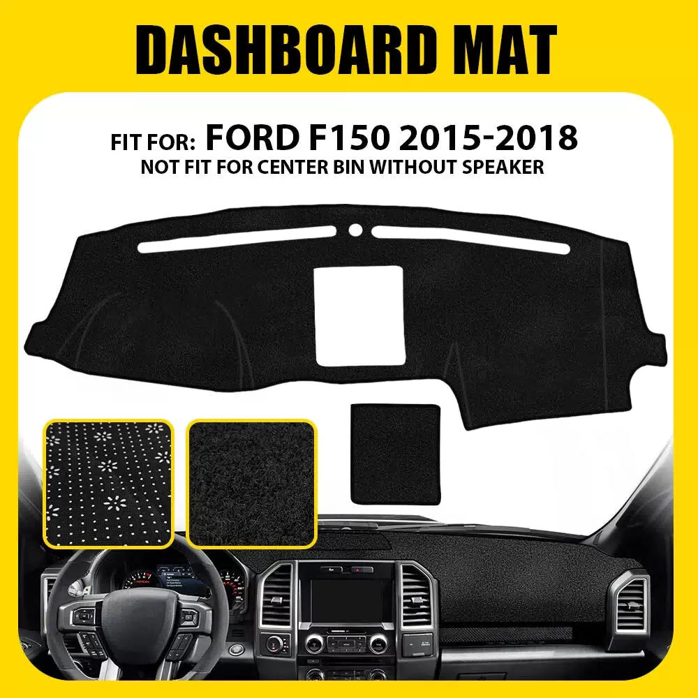 Dashboard Dash Board Cover Mat Carpet Black Fits Ford F150 2015 2016 2017 2018 A 6B93BC-57 [11]