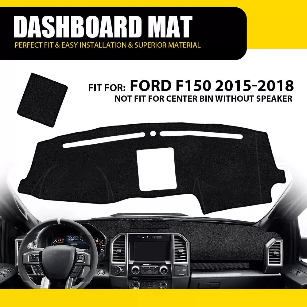 Dashboard Dash Board Cover Mat Carpet Black Fits Ford F150 2015 2016 2017 2018 A 6B93BC-57 [1]
