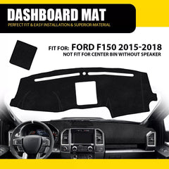 Dashboard Dash Board Cover Mat Carpet Black Fits Ford F150 2015 2016 2017 2018 A 6B93BC-57 [1]