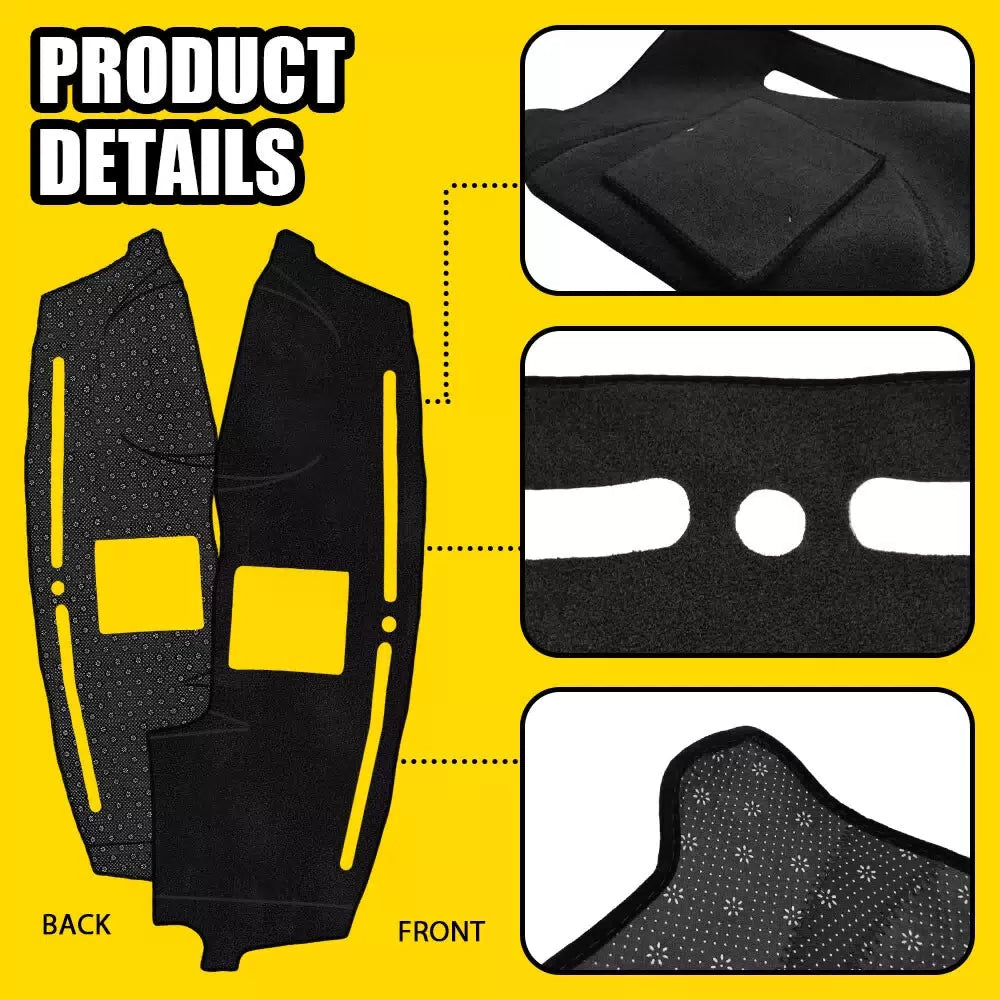 Dashboard Dash Board Cover Mat Carpet Black Fits Ford F150 2015 2016 2017 2018 A 6B93BC-57 [2]