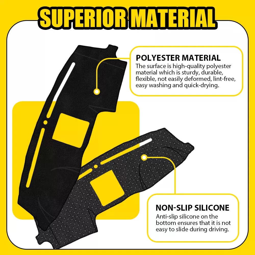 Dashboard Dash Board Cover Mat Carpet Black Fits Ford F150 2015 2016 2017 2018 A 6B93BC-57 [3]