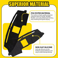 Dashboard Dash Board Cover Mat Carpet Black Fits Ford F150 2015 2016 2017 2018 A 6B93BC-57 [3]