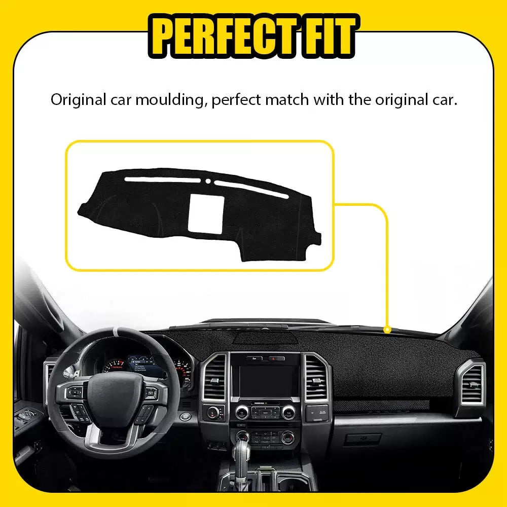 Dashboard Dash Board Cover Mat Carpet Black Fits Ford F150 2015 2016 2017 2018 A 6B93BC-57 [5]
