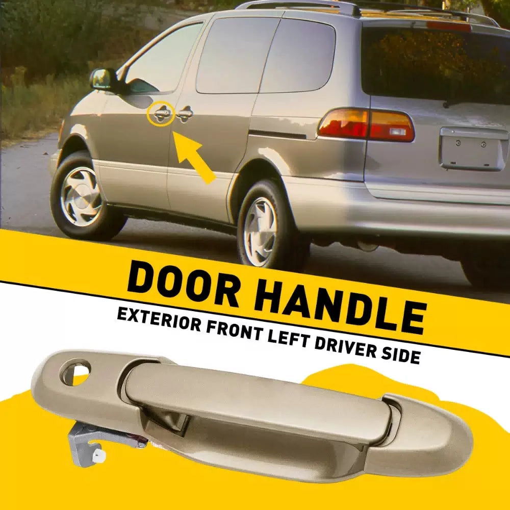 Door Handle Exterior Front Left Driver For Side 98-03 Toyota Sienna Beige EOA 6B93BC-57 [6]