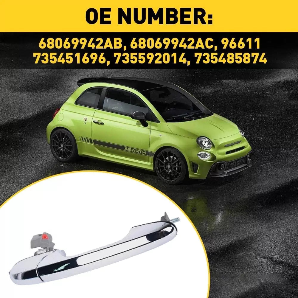 Door Handle Front Passenger Right Side RH Chrome Hand For Fiat 500 68069942AC EA 6B93BC-57 [2]