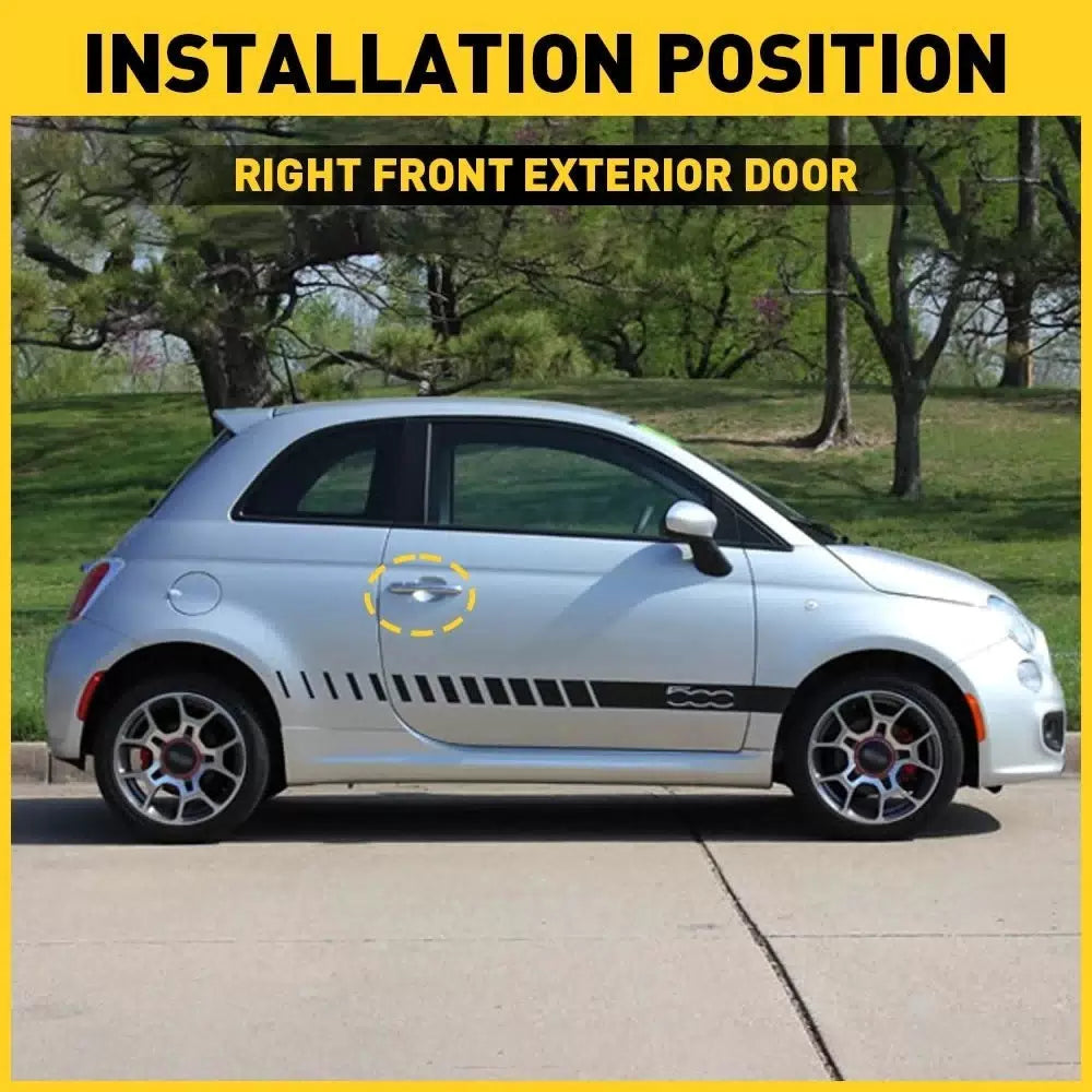 Door Handle Front Passenger Right Side RH Chrome Hand For Fiat 500 68069942AC EA 6B93BC-57 [8]