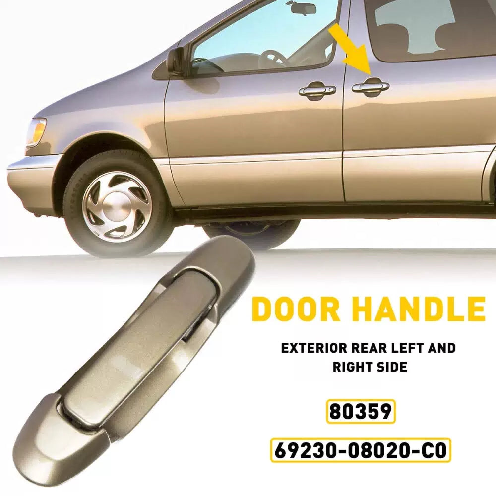 Door Handle Outer Sliding Rear or Right Left Driver Side For 98-03 Toyota Sienna 6B93BC-57 [1]