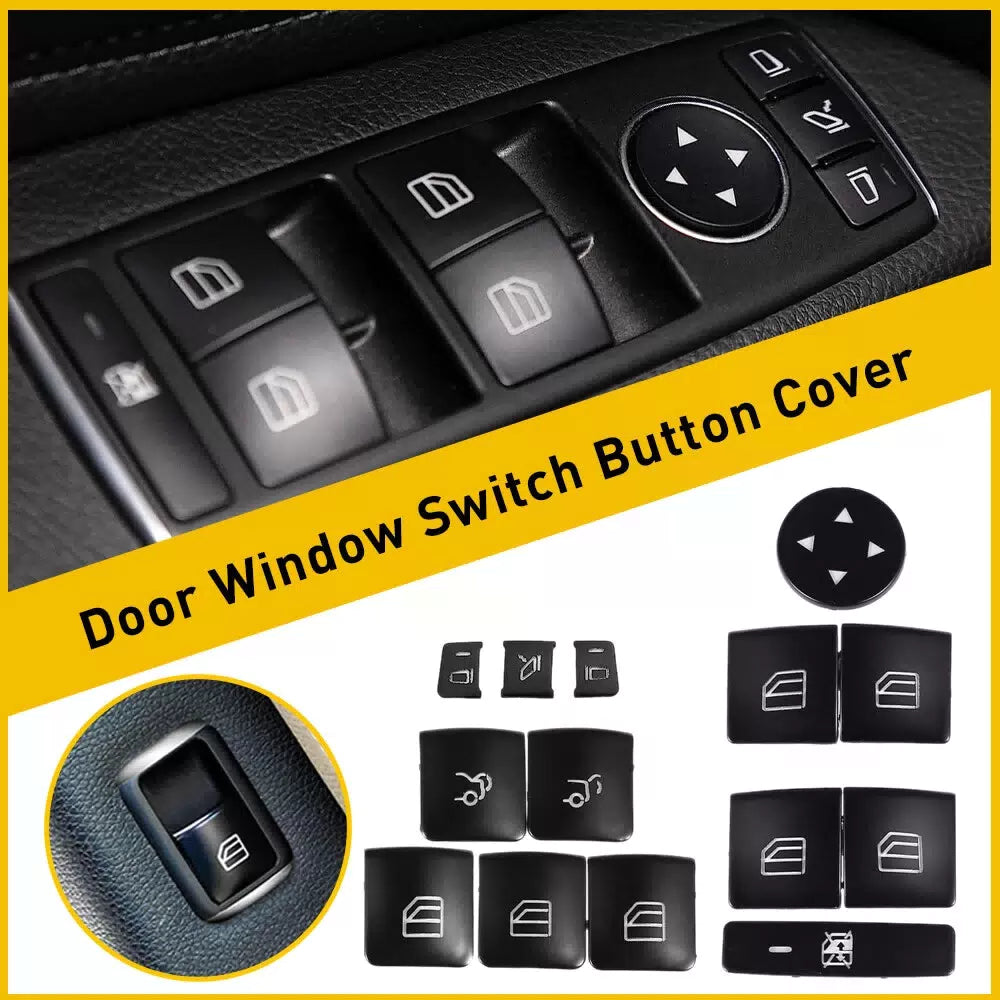 Door Window Switch Button Cover Sticker fit for Mercedes-Benz CLA250 2013-2017 A 6B93BC-57 [1]