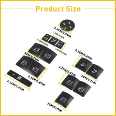 Door Window Switch Button Cover Sticker fit for Mercedes-Benz CLA250 2013-2017 A 6B93BC-57 [2]