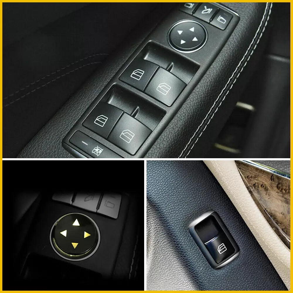 Door Window Switch Button Cover Sticker fit for Mercedes-Benz CLA250 2013-2017 A 6B93BC-57 [9]