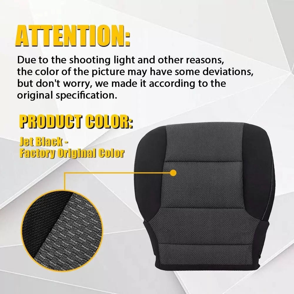 Driver Bottom Cloth Seat Cover Black for 2014-18 GMC Sierra 1500 2500HD 3500HD A 6B93BC-57 [6]