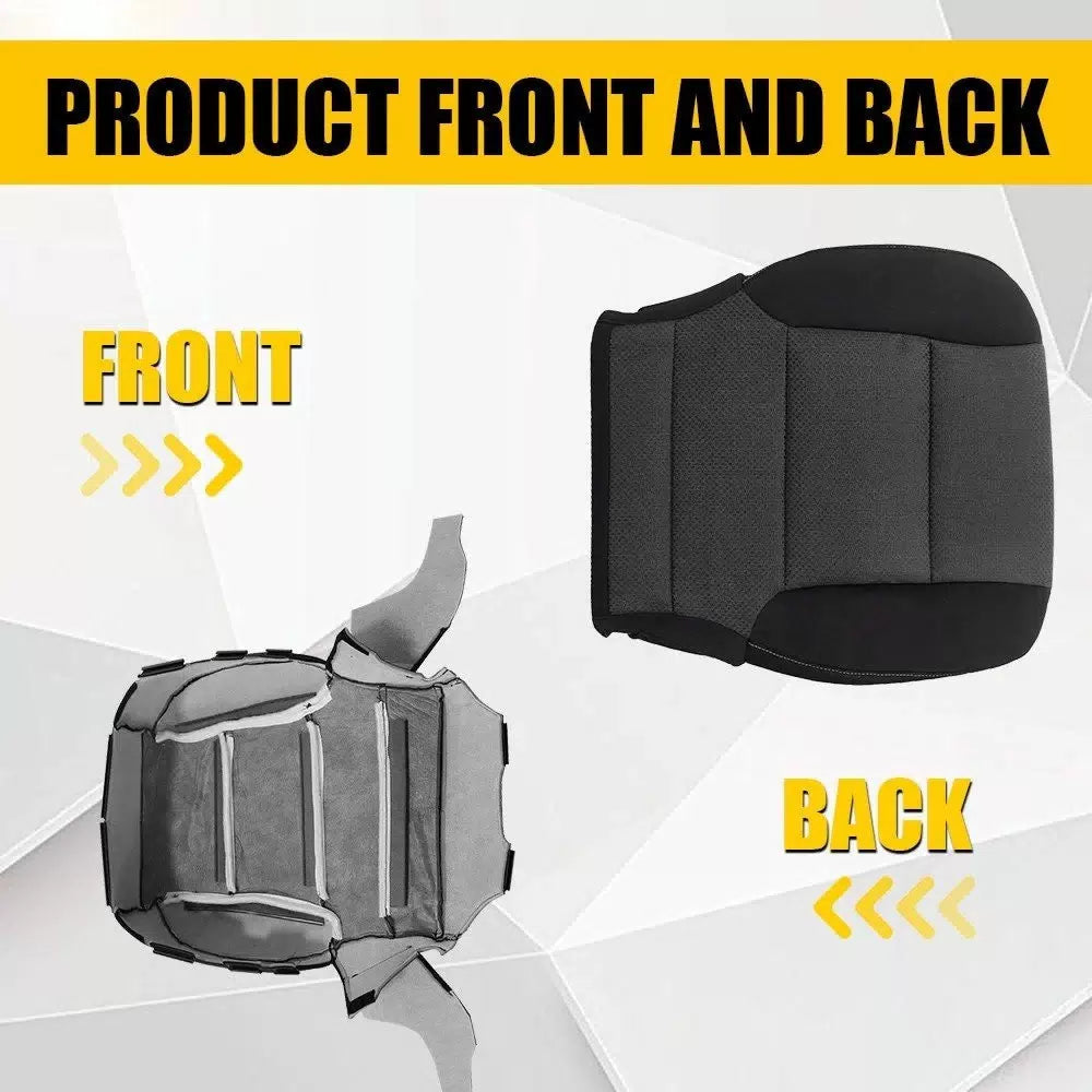 Driver Bottom Cloth Seat Cover Black for 2014-18 GMC Sierra 1500 2500HD 3500HD A 6B93BC-57 [8]
