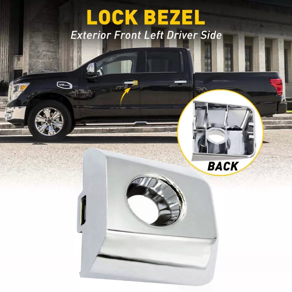 Driver Door Handle Key Bezel Lock Cover for 04-19 Nissan Titan 80647-9FU0B EOA 6B93BC-57 [10]