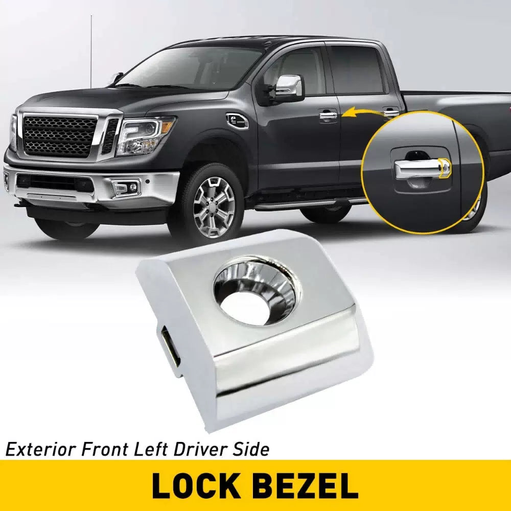 Driver Door Handle Key Bezel Lock Cover for 04-19 Nissan Titan 80647-9FU0B EOA 6B93BC-57 [7]