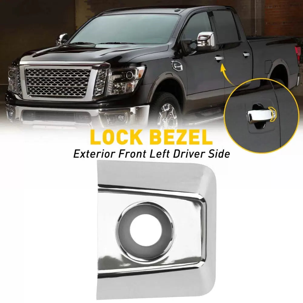 Driver Door Handle Key Bezel Lock Cover for 04-19 Nissan Titan 80647-9FU0B EOA 6B93BC-57 [9]