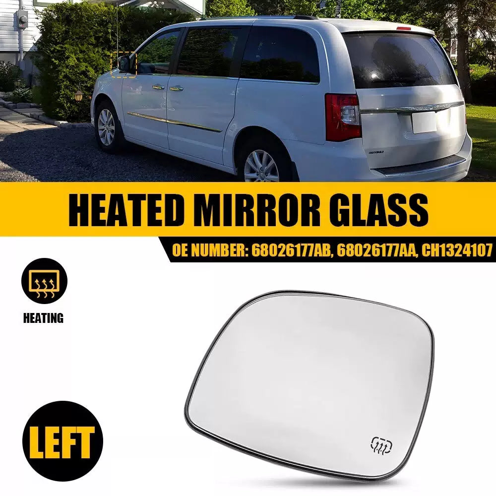 Driver LH View Door Mirror Glass Heated For 2008-2016 Dodge Grand Caravan EOA 6B93BC-57 [1]