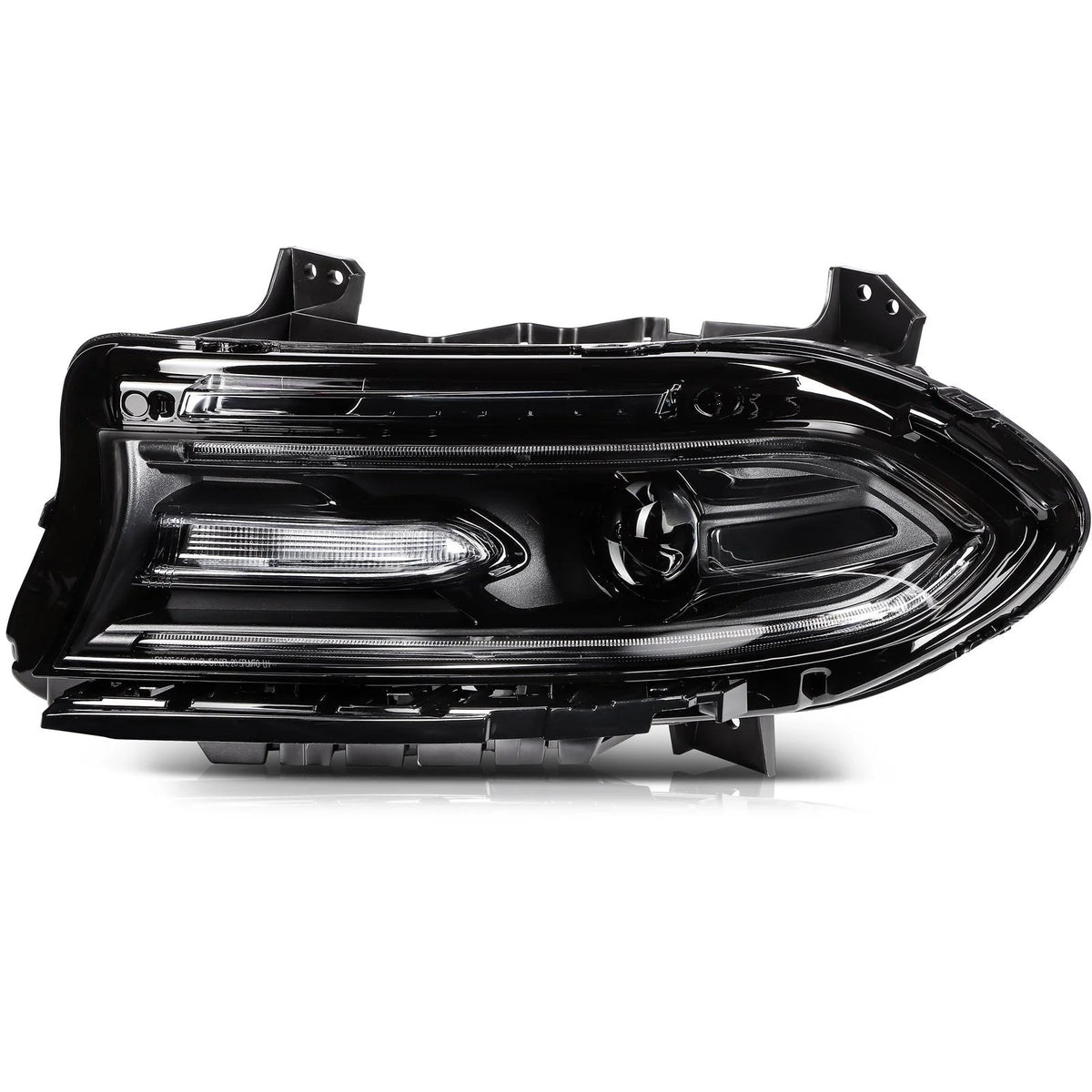 Driver Left Side Halogen Headlight Assembly For 2015-2021 Dodge Charger Black 6B93BC-57 [1]