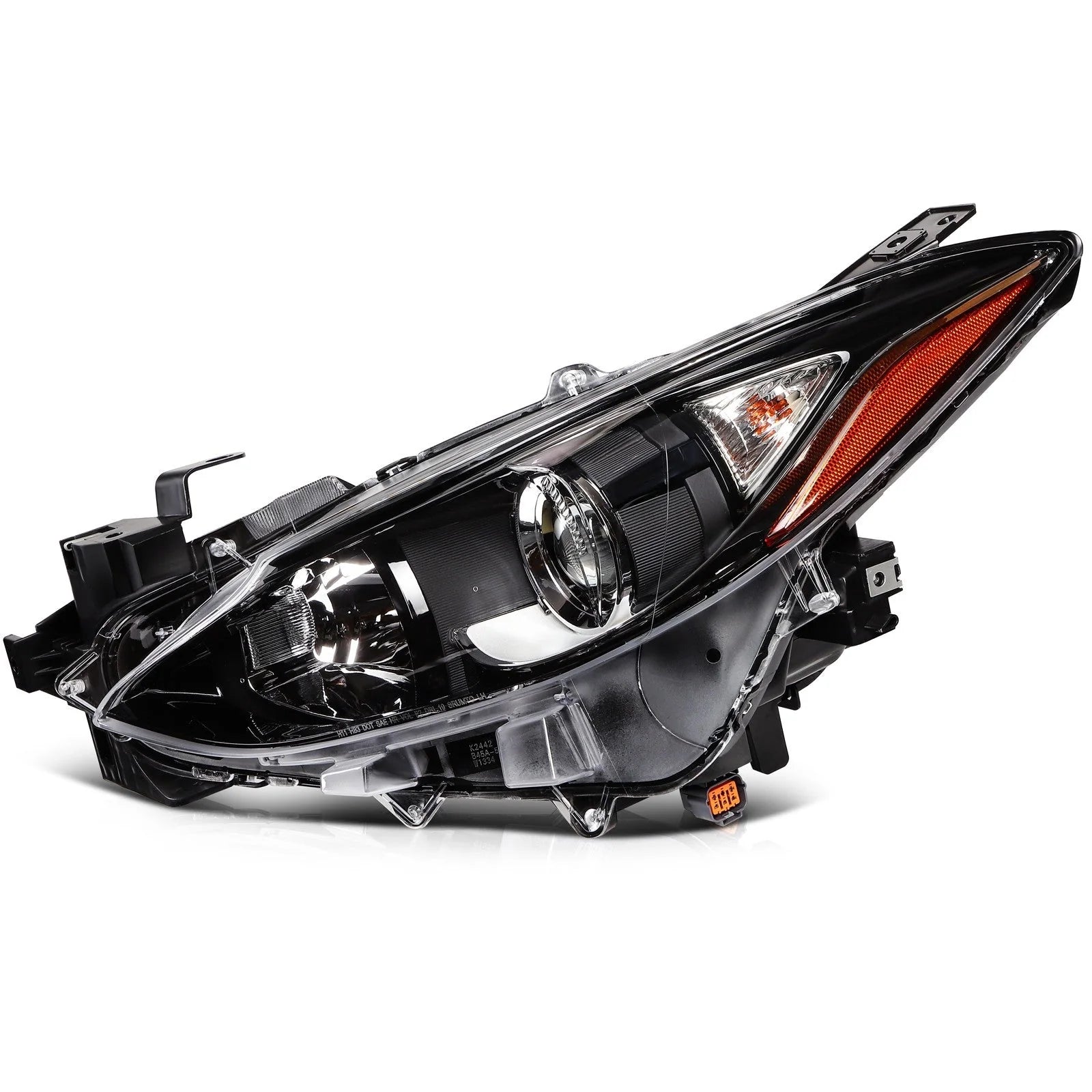 Driver Left Side Headlight Assembly For 2014-2016 Mazda 3 2.0L 2.5L Black Amber 6B93BC-57 [7]