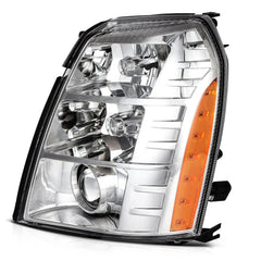 Driver Left Side Headlight For 2009-2014 Cadillac Escalade 6.2L Chrome Amber 6B93BC-57 [2]