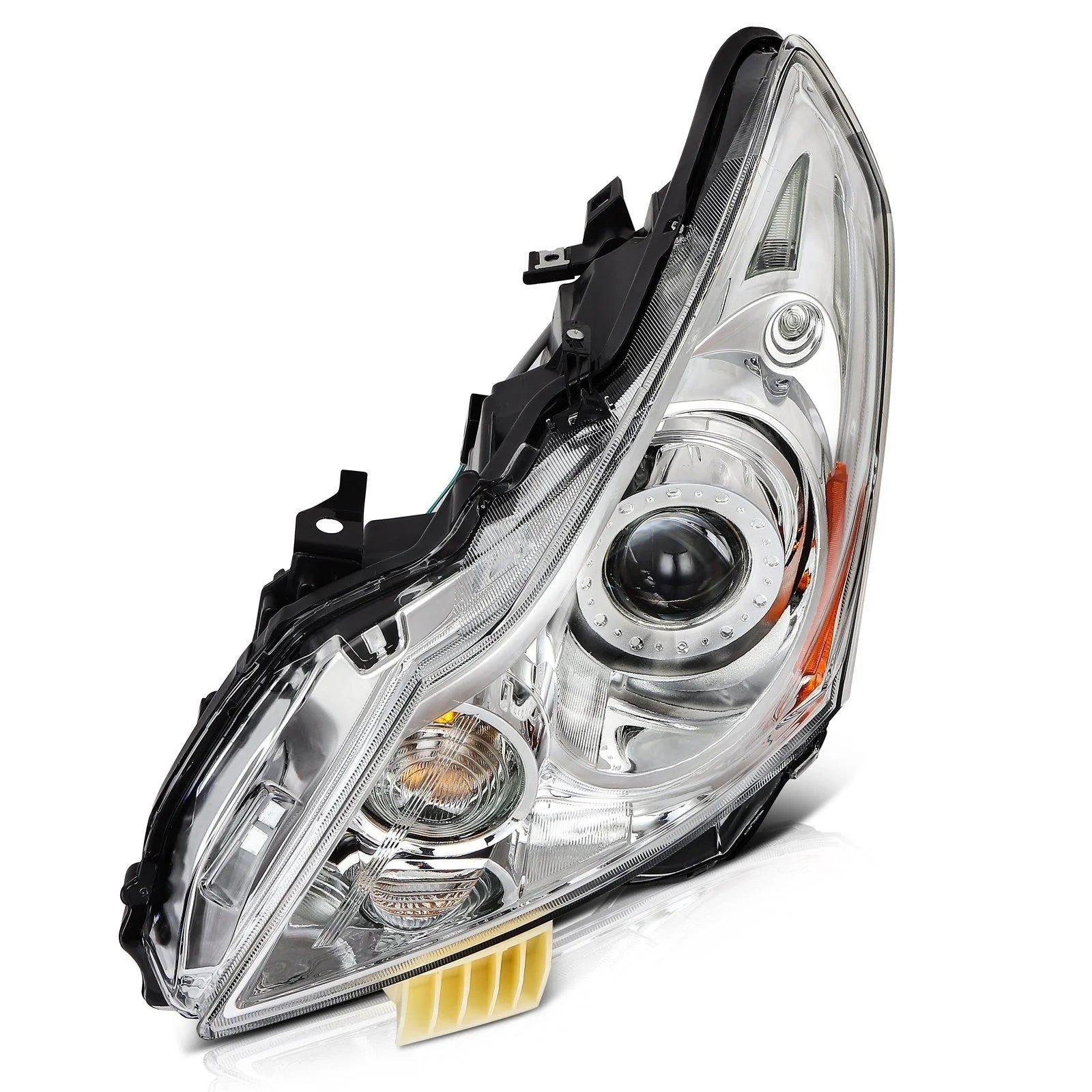 Driver Left Side Headlight For 2010-2013 INFINITI For G25 For G37 Chrome Amber 6B93BC-57 [4]