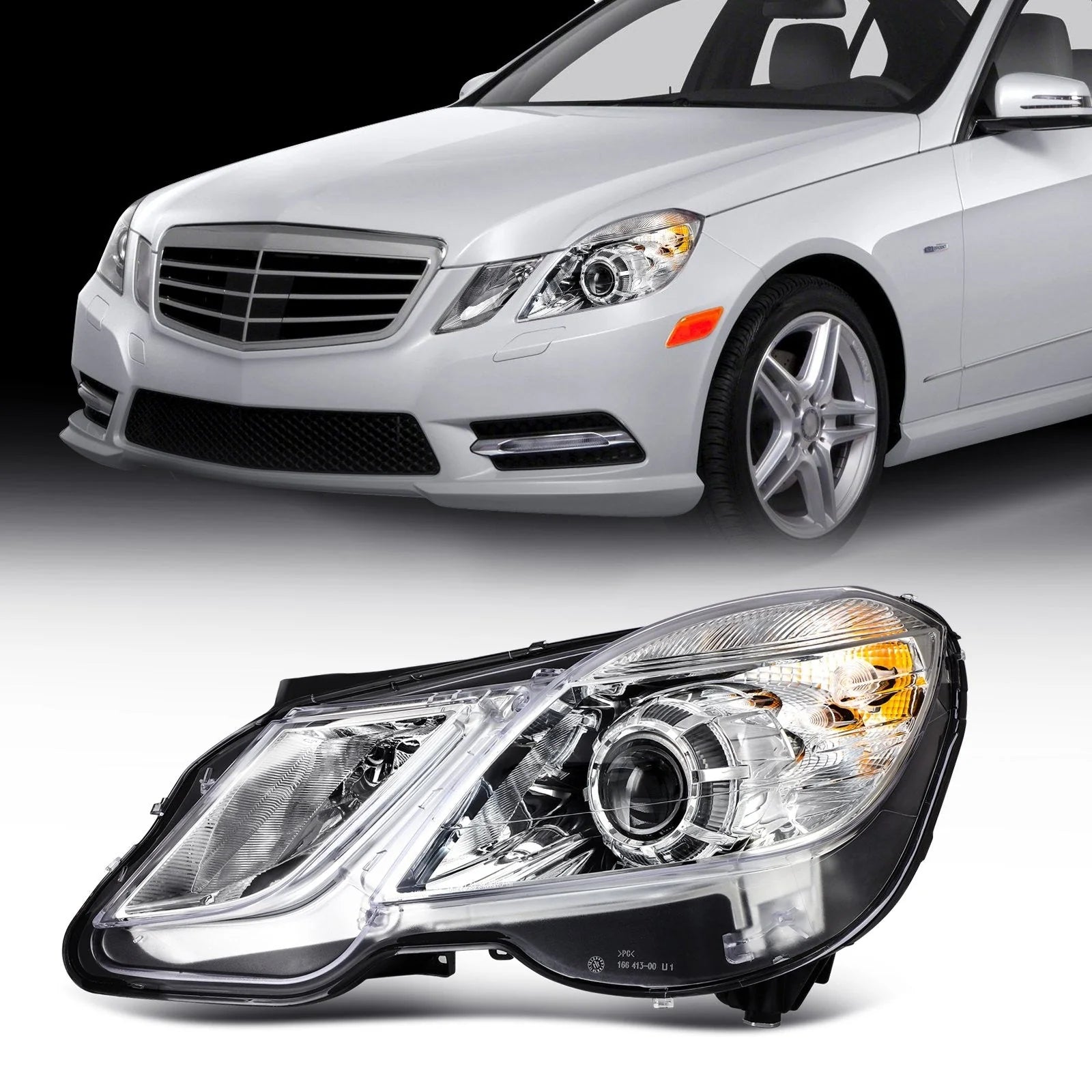 Driver Left Side Headlight For 2010-2013 Mercedes-Benz E350 E400 E550 Chrome 6B93BC-57 [1]