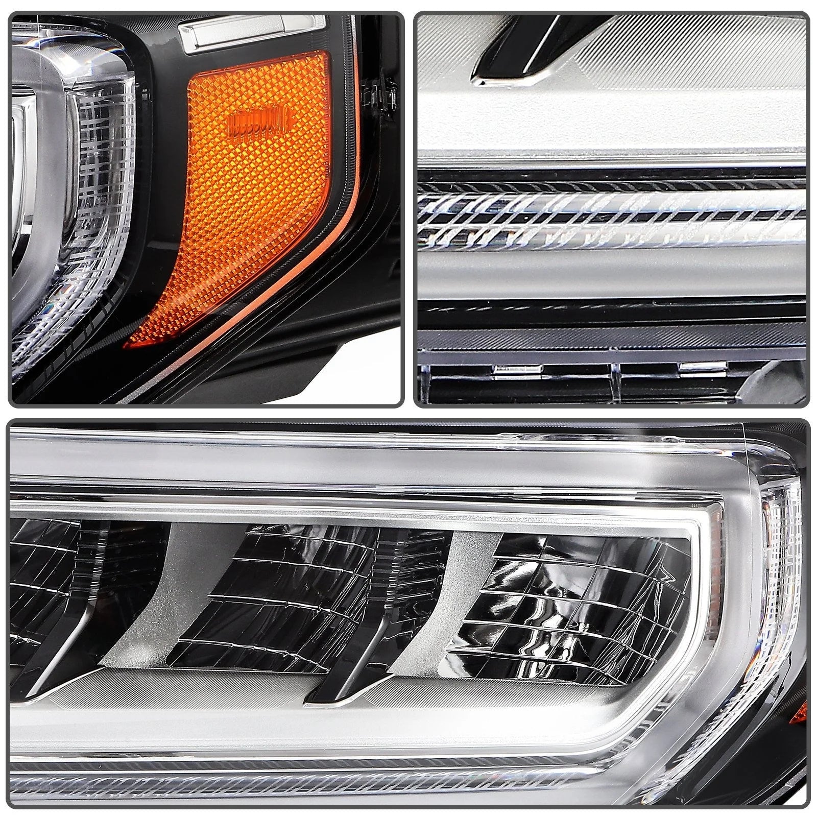 Driver Left Side LED Headlight Assembly For 2020-2023 GMC Acadia Black Amber 6B93BC-57 [8]