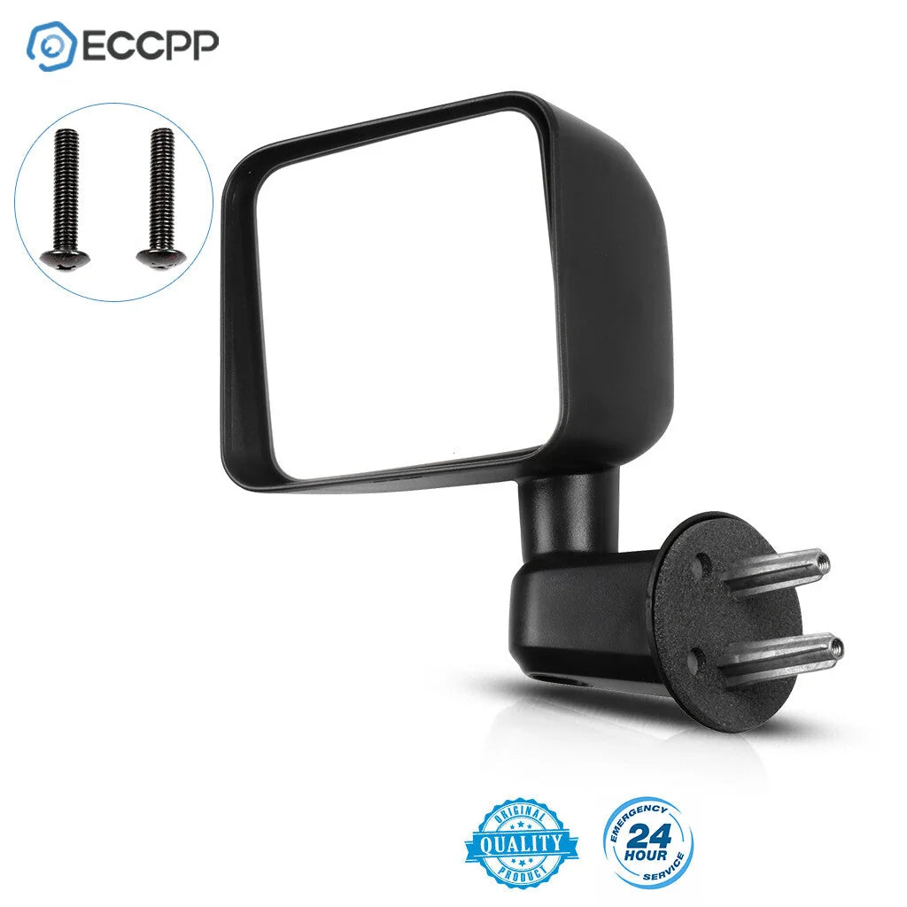 Driver Side Manual Fold Mirror For 2007-2017 Jeep Wrangler Black 6B93BC-57 [1]