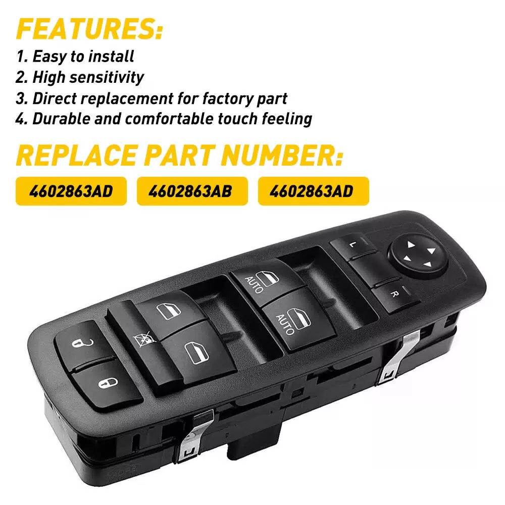 Driver Side Power Master Window Switch for Dodge Ram 1500 2009 - 2012 4Door EOA 6B93BC-57 [6]