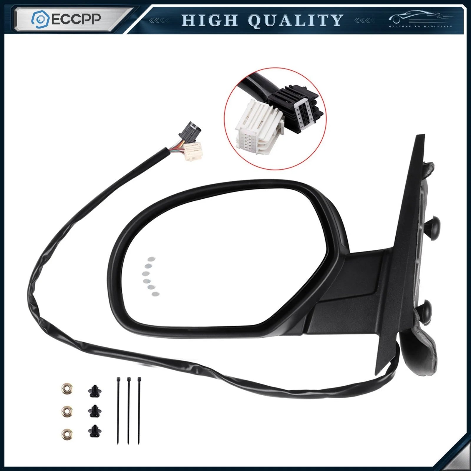 Driver Side Power Mirror For 07-13 GMC Chevy Memory Heated Left Signal 6B93BC-57 [1]