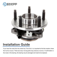 ECCPP 1P Wheel Hub Bearing Front For Chevy Blazer S10 GMC Sonoma Jimmy 4WD Only 6B93BC-57 [4]