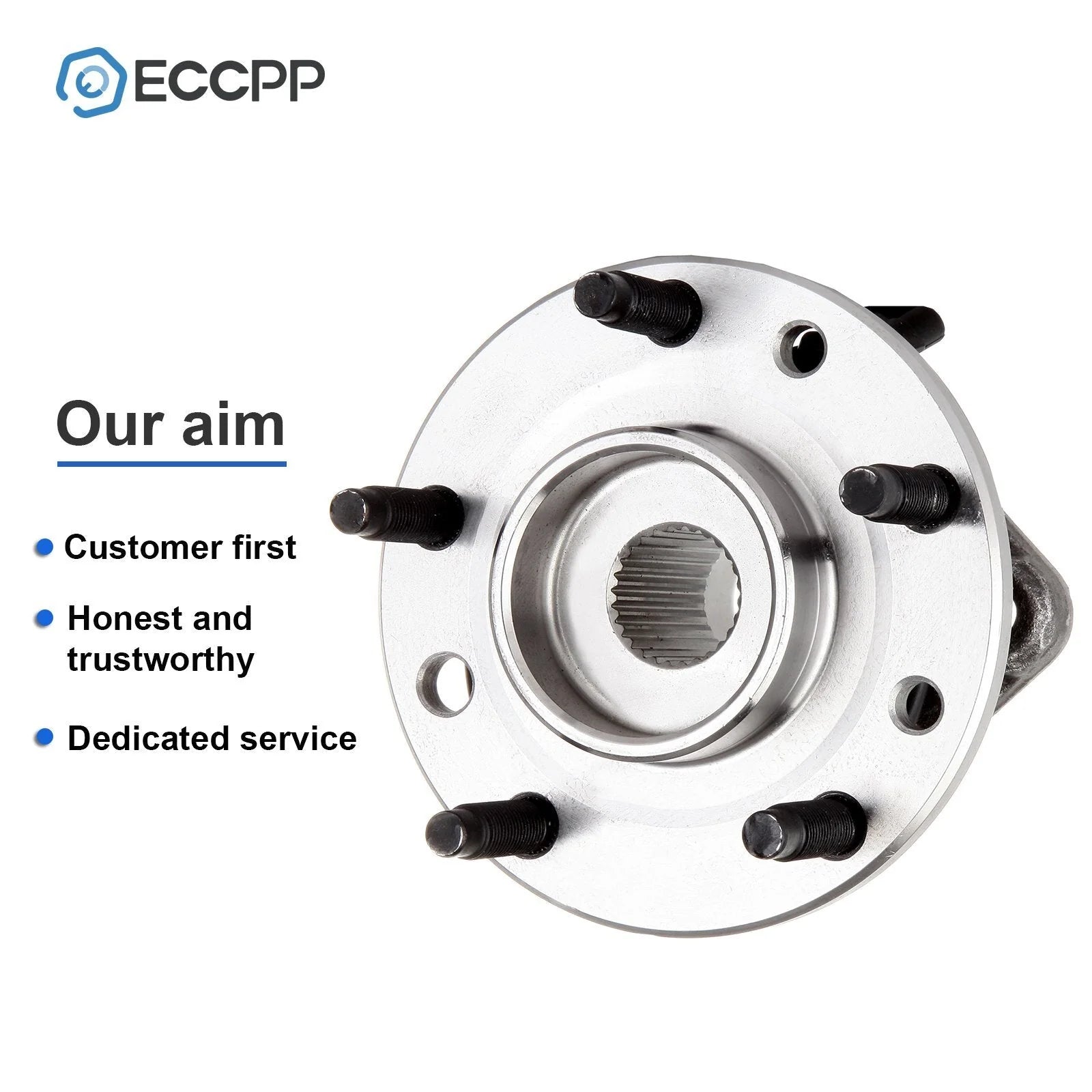 ECCPP 1P Wheel Hub Bearing Front For Chevy Blazer S10 GMC Sonoma Jimmy 4WD Only 6B93BC-57 [6]