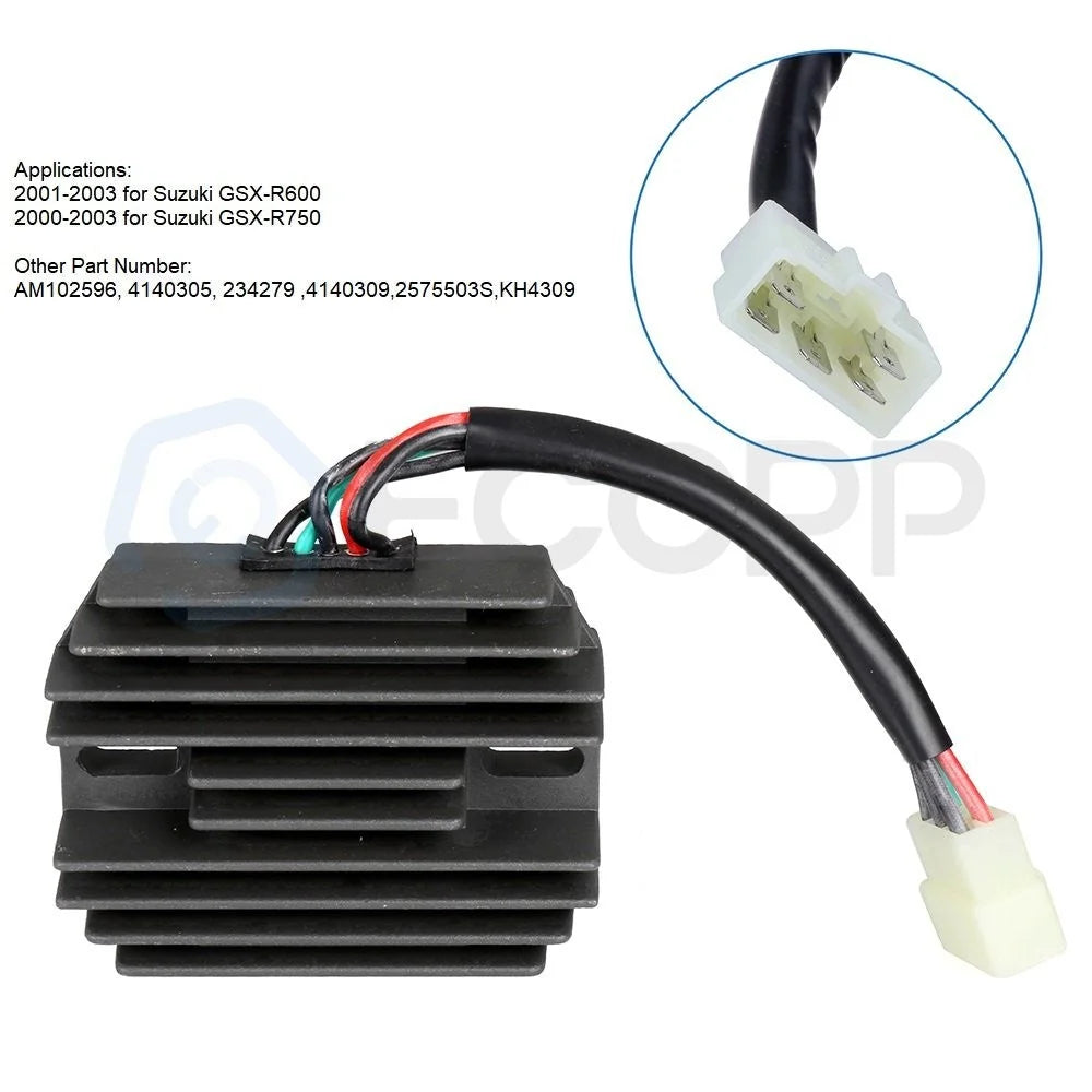 ECCPP 2Pcs  Voltage Regulator Rectifier Fits Suzuki GsxR600 EW7DHG 4140305 ECCPP [2]