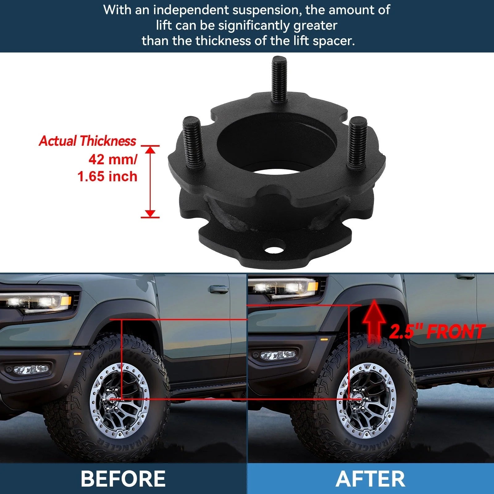ECCPP 2.5" Front & 3" Rear Leveling Lift Kit For Chevy Colorado Canyon 2015-2022 KOEEP [2]