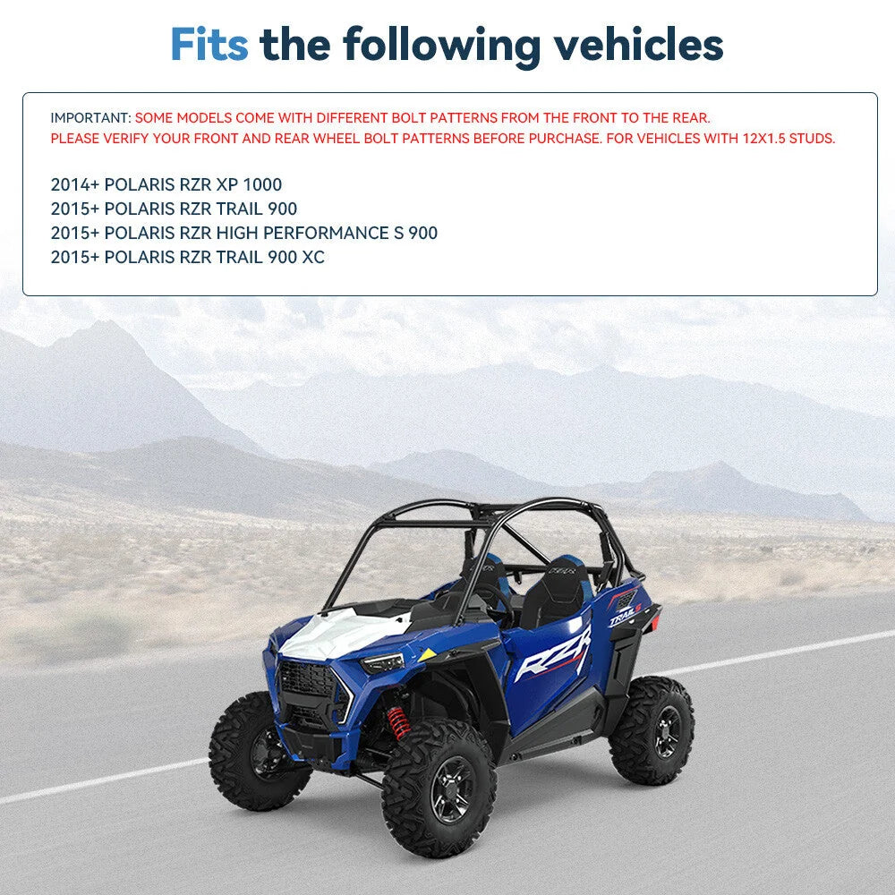 ECCPP 2 Pcs 2" 4x156 Wheel Spacers 12x1.5 For Polaris Ranger Crew XP 900 1000 ECCPP [3]