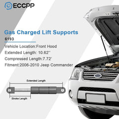 ECCPP 2x Front Hood Lift Supports Shock Struts For 2006-2010 Jeep Commander 6193 ECCPP [2]