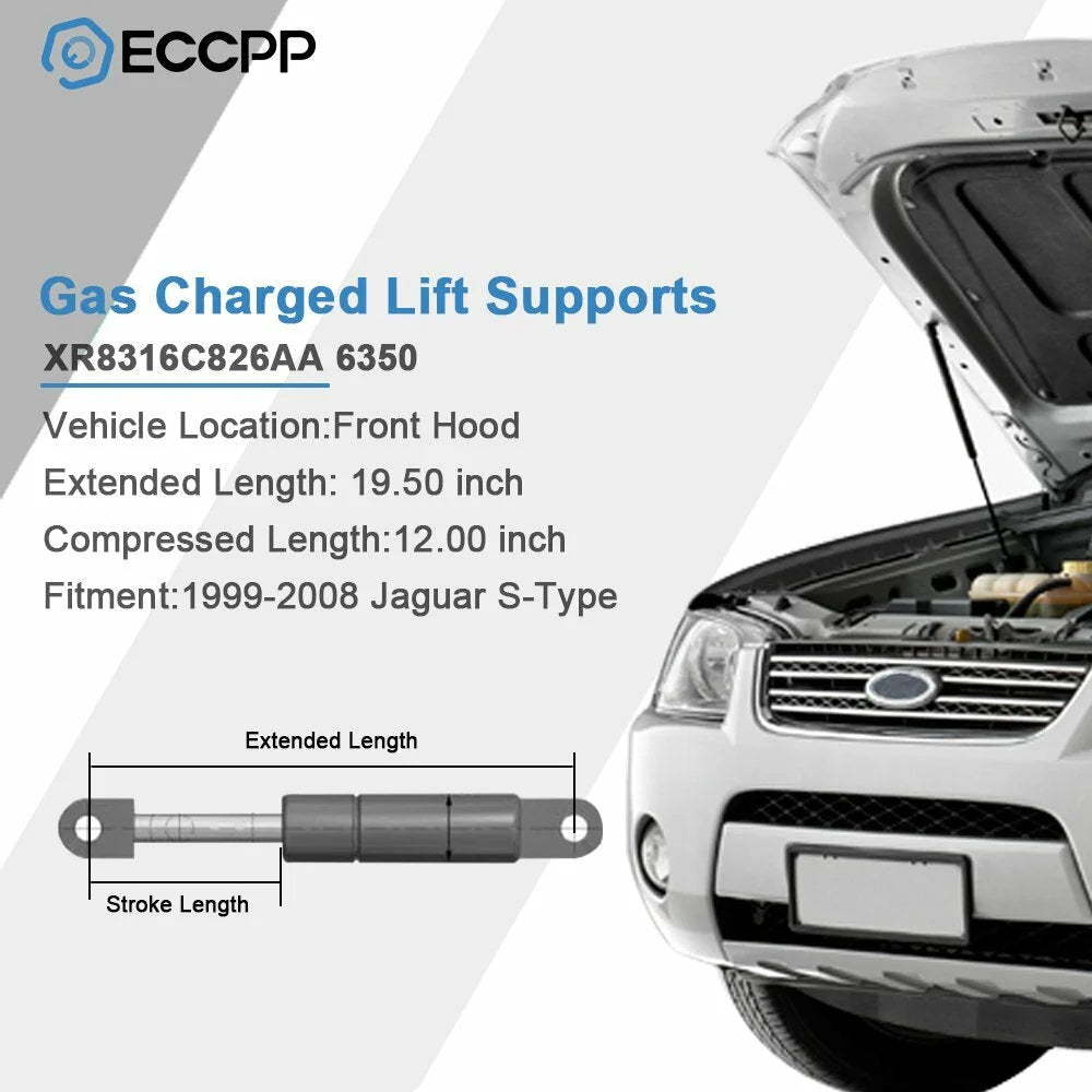 ECCPP 2x Front Hood Spring Lift Supports Struts For 1999-2008 Jaguar S-Type 6350 ECCPP [2]