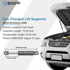 ECCPP 2x Front Hood Spring Lift Supports Struts For 1999-2008 Jaguar S-Type 6350 ECCPP [2]