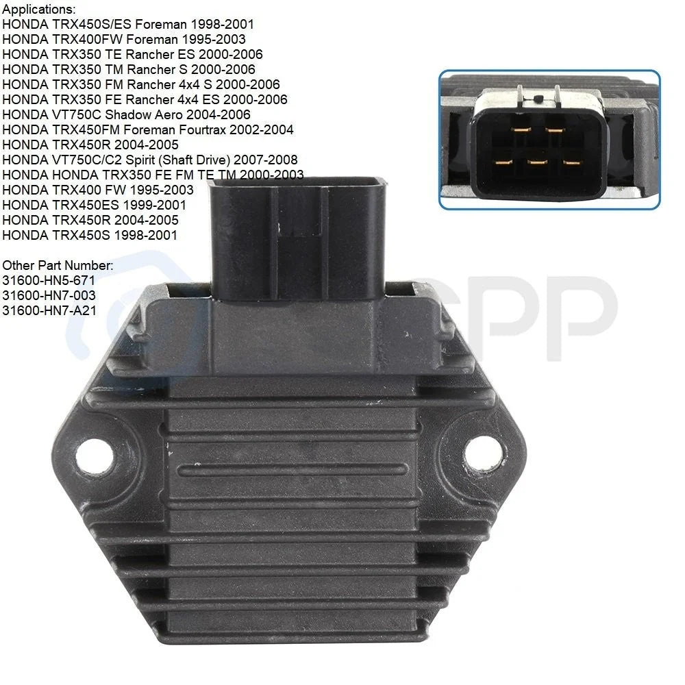 ECCPP 3Pcs Rectifier For Honda VT750C Shadow Aero VT750C2 Spirit TRX450S Spirit KOEEP [2]