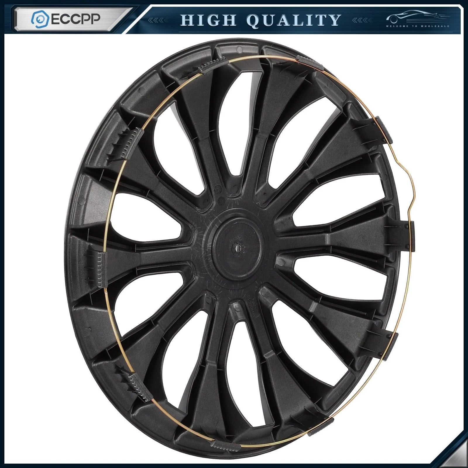 ECCPP 4Pcs 16 inch Wheel Hub Caps For R16 Tires Rims Wheel Covers PP Snap-On KOEEP [7]