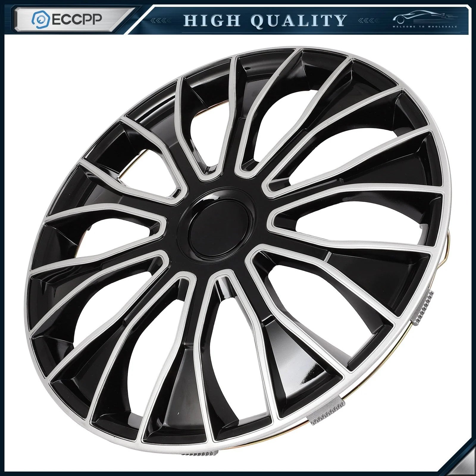 ECCPP 4Pcs 16 inch Wheel Hub Caps For R16 Tires Rims Wheel Covers PP Snap-On KOEEP [8]