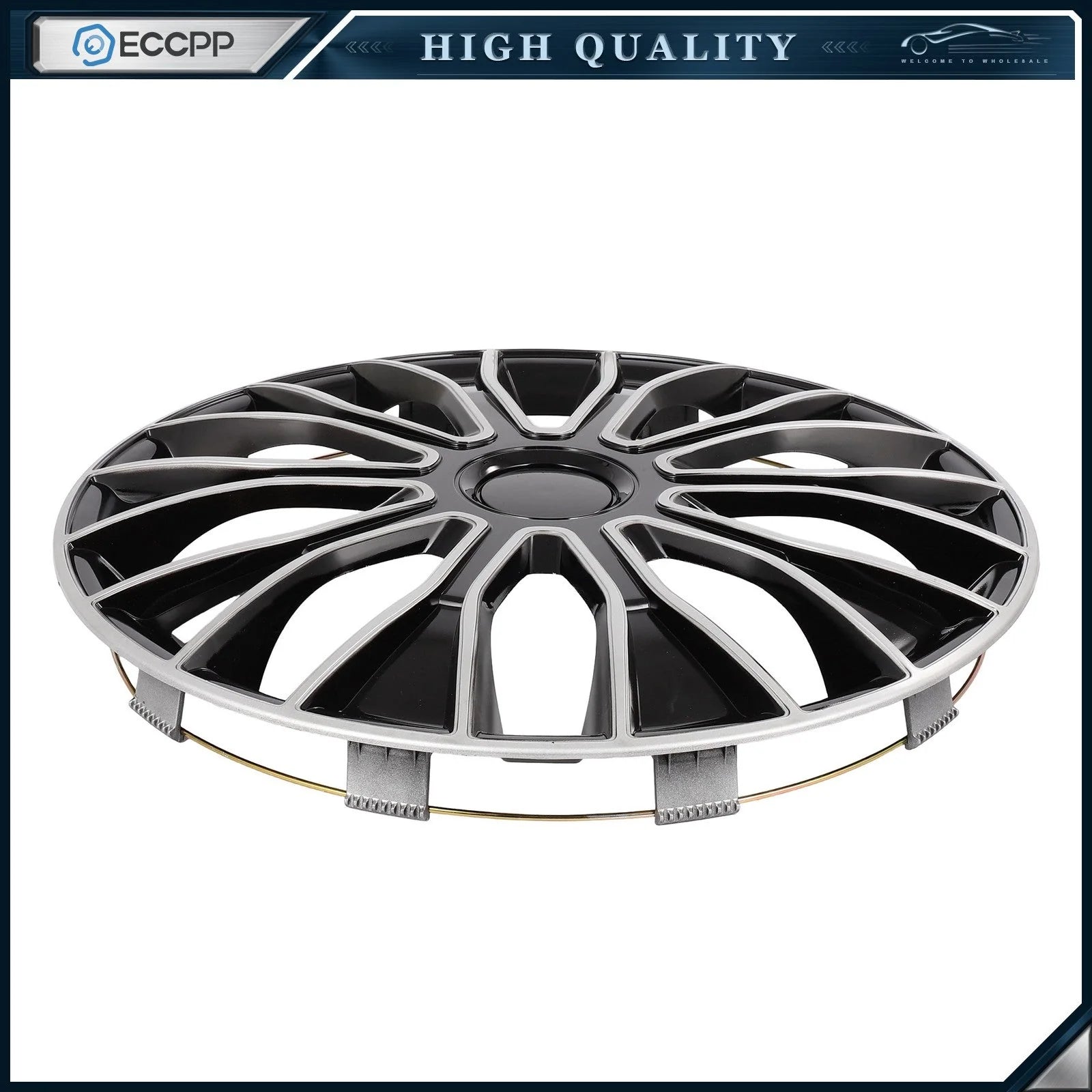 ECCPP 4Pcs 16 inch Wheel Hub Caps For R16 Tires Rims Wheel Covers PP Snap-On KOEEP [9]