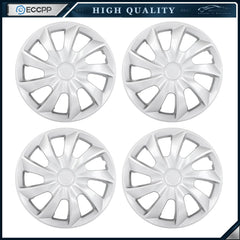 ECCPP 4Pcs 17 inch Wheel Hub Caps Silver For R17 Tires Wheel Rim Covers Snap-On 6B93BC-57 [1]