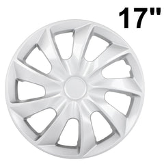 ECCPP 4Pcs 17 inch Wheel Hub Caps Silver For R17 Tires Wheel Rim Covers Snap-On 6B93BC-57 [2]