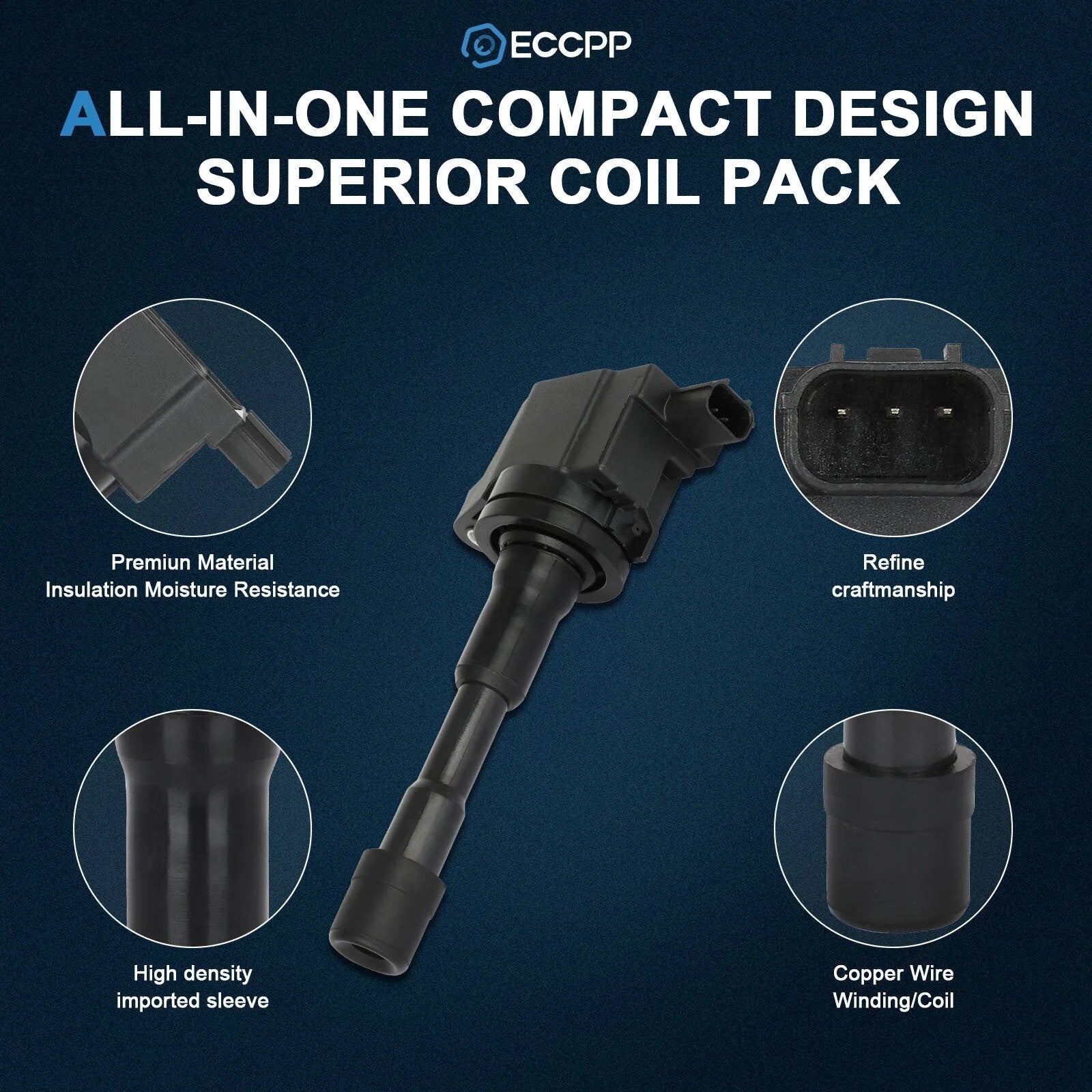 ECCPP 4 Ignition Coils For 13-15 Acura ILX 12-15 Civic 1.5L 10-14 Insight 1.3L 6B93BC-57 [2]