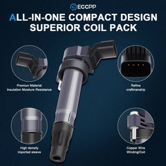 ECCPP 4 Ignition Coils For 1.2L L4 Chevrolet Spark 2013 2014 2015 6B93BC-57 [2]