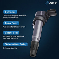 ECCPP 4 Ignition Coils For 1.2L L4 Chevrolet Spark 2013 2014 2015 6B93BC-57 [4]